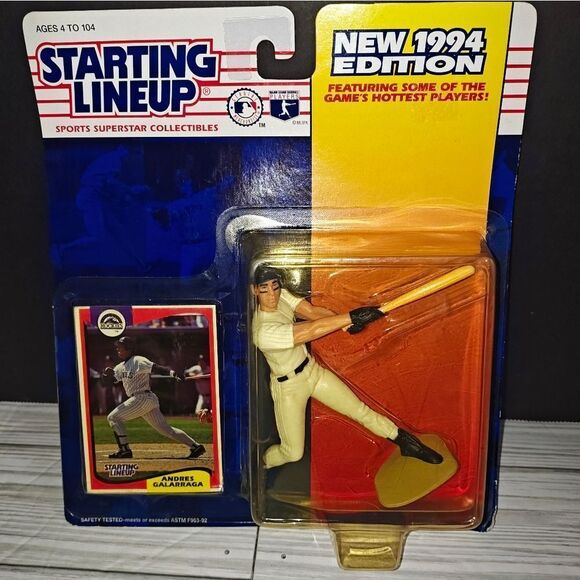 1994 Starting Lineup MLB Baseball Figure Andres Galarraga Colorado Rockies - Picture 3 of 7